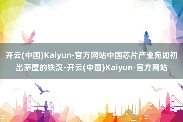 开云(中国)Kaiyun·官方网站中国芯片产业宛如初出茅屋的铁汉-开云(中国)Kaiyun·官方网站