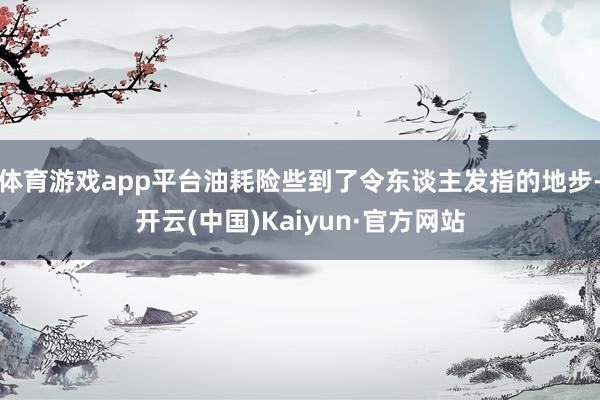 体育游戏app平台油耗险些到了令东谈主发指的地步-开云(中国)Kaiyun·官方网站