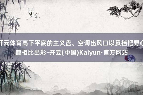 开云体育高下平底的主义盘、空调出风口以及挡把野心都相比出彩-开云(中国)Kaiyun·官方网站