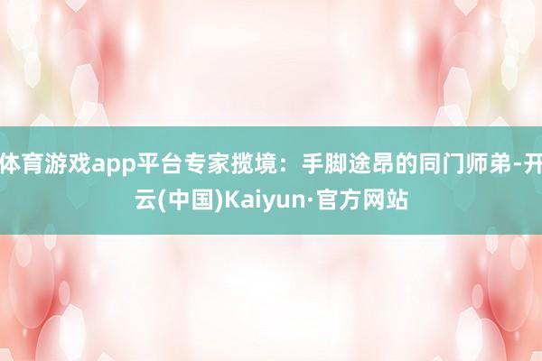 体育游戏app平台专家揽境：手脚途昂的同门师弟-开云(中国)Kaiyun·官方网站