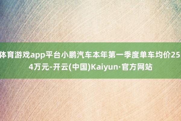 体育游戏app平台小鹏汽车本年第一季度单车均价25.4万元-开云(中国)Kaiyun·官方网站