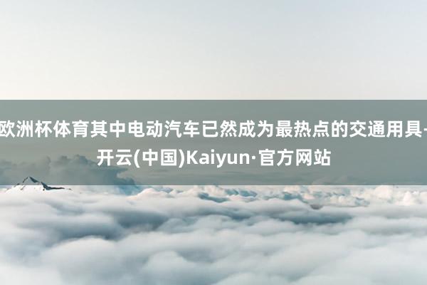 欧洲杯体育其中电动汽车已然成为最热点的交通用具-开云(中国)Kaiyun·官方网站