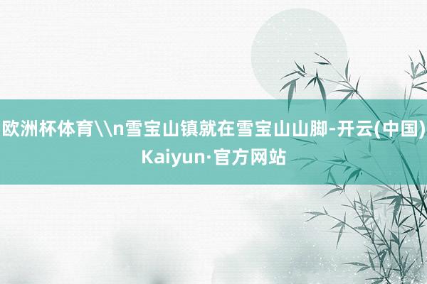 欧洲杯体育\n雪宝山镇就在雪宝山山脚-开云(中国)Kaiyun·官方网站