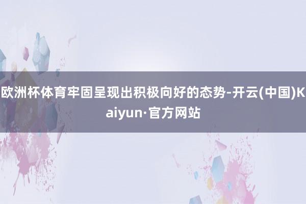 欧洲杯体育牢固呈现出积极向好的态势-开云(中国)Kaiyun·官方网站