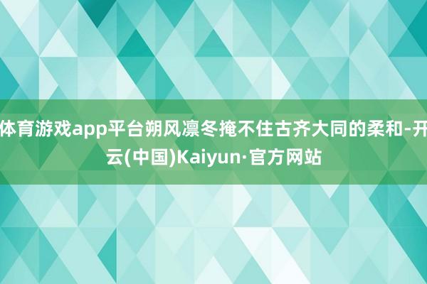 体育游戏app平台朔风凛冬掩不住古齐大同的柔和-开云(中国)Kaiyun·官方网站